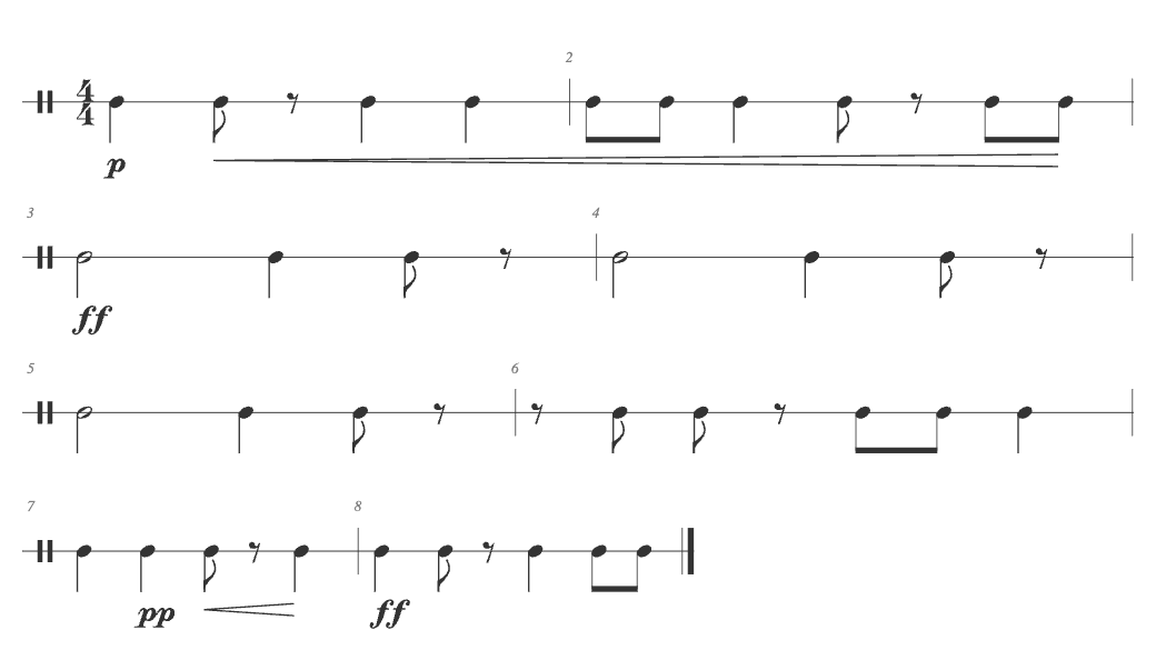 Exercise with dynamics and hairpins